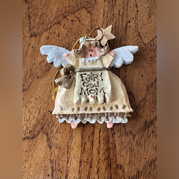Kurt S. Adler Inc Fairy God Mom Angel tree Christmas Ornament Preowned 4 inch - Picture 7 of 10